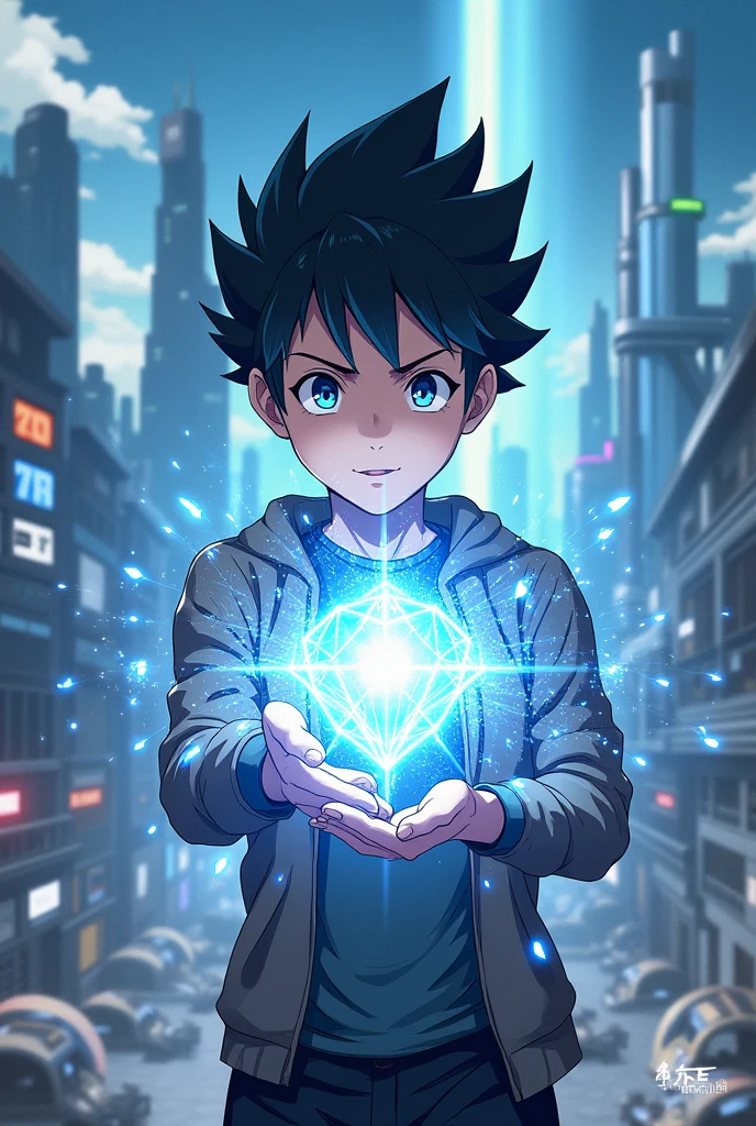 A mineral called "evolutionary diamond" that can grant powers. Make it in anime form or in manga form