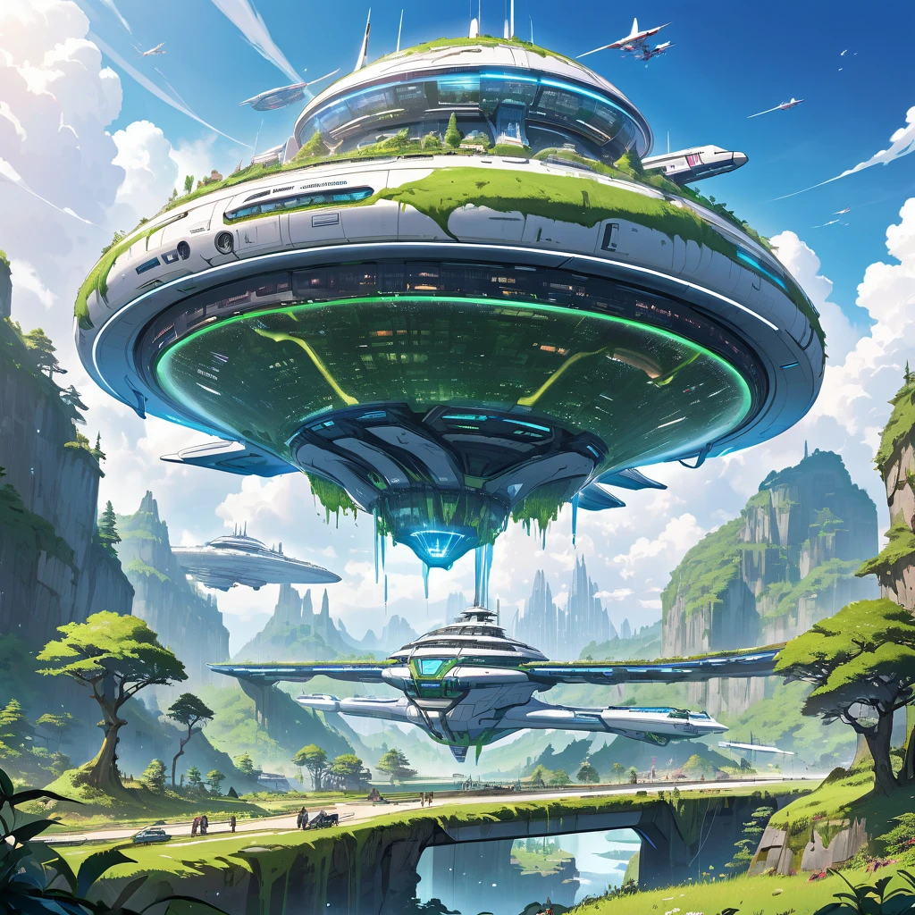 A huge ecological type future spaceship.