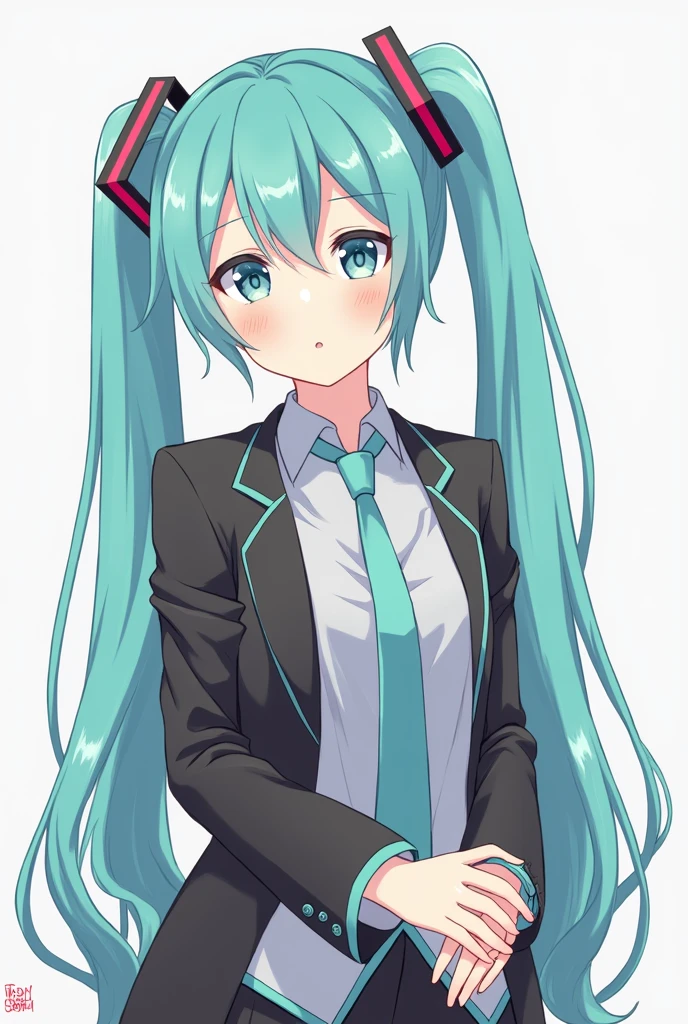 hatsune miku, blazer, anime style