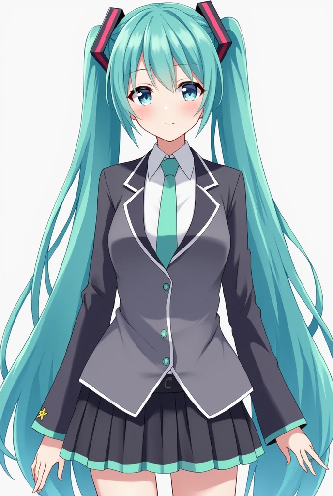 hatsune miku, blazer, anime style