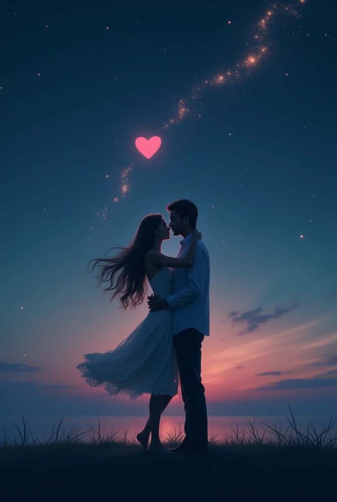 In the hidden immensity of this clear night Whispers of love dance with the breeze My heart surrendered and captive, declares himself silent and fearless, from the lips slides