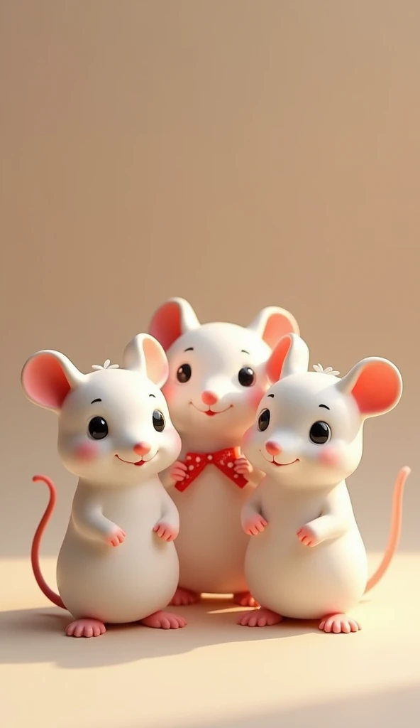 3 cute Rat year figures
