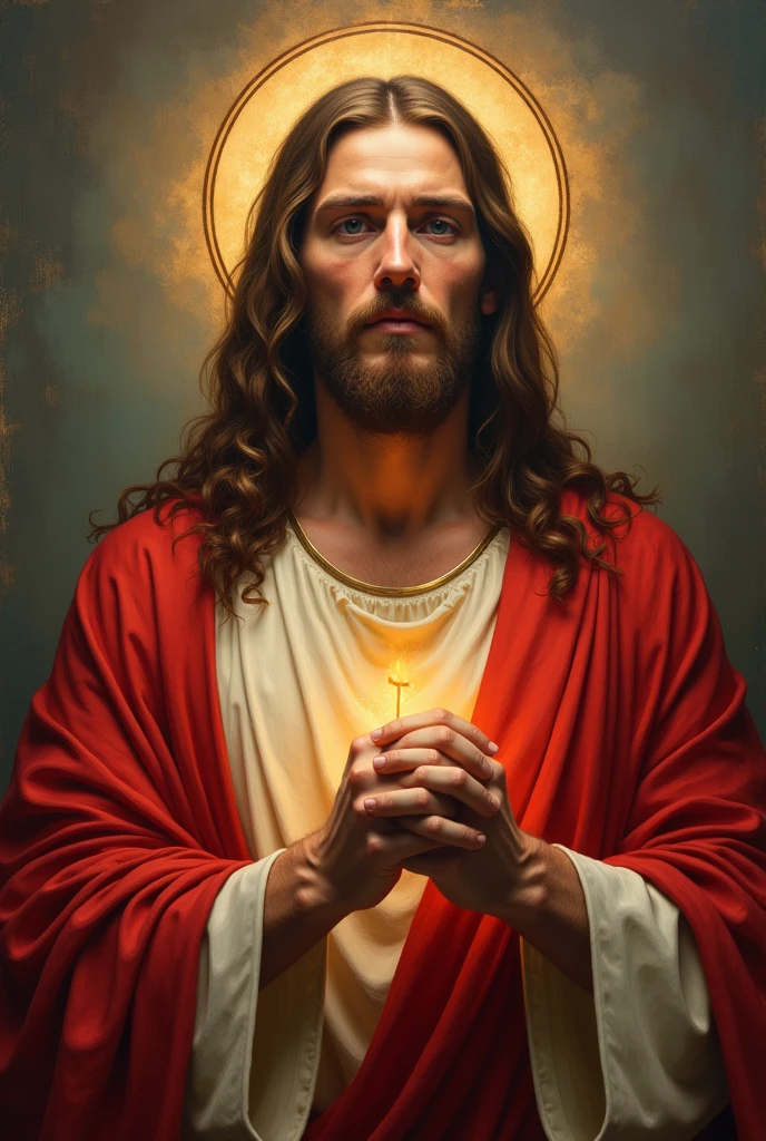 Realistic Merciful Jesus Painting Image.