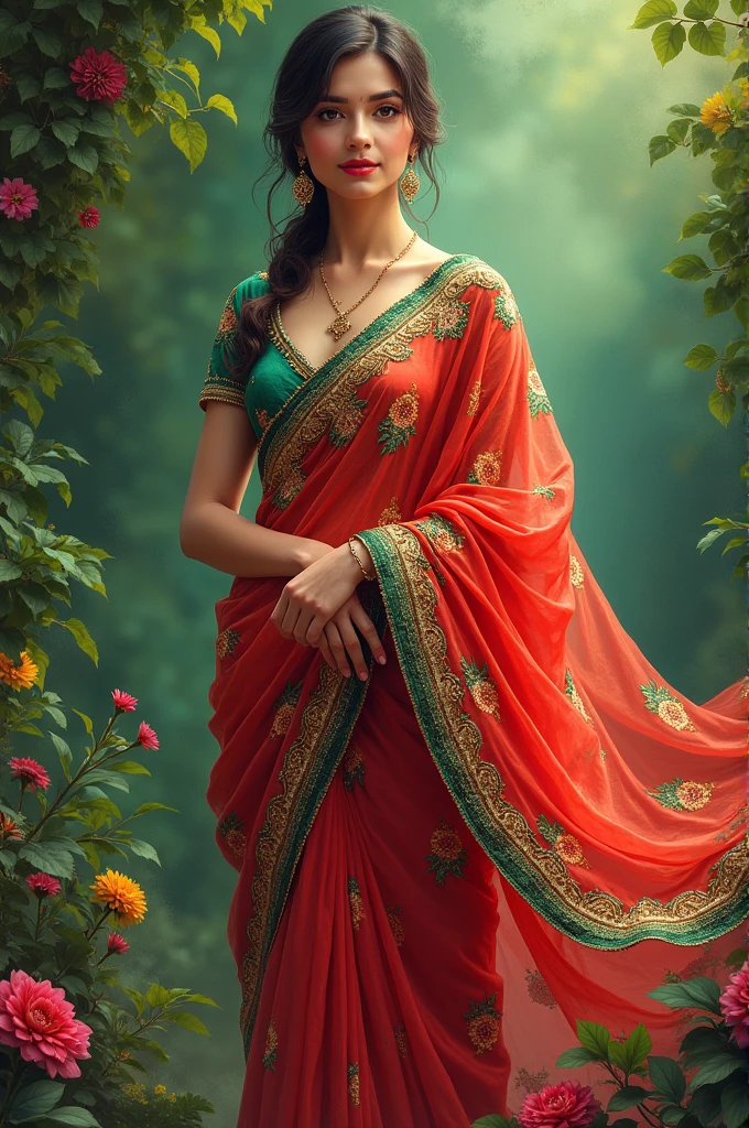 Treanding dearls , with colors of saree
