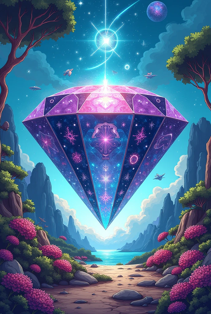 A mineral called "evolutionary diamond". Make it in anime form or in manga form