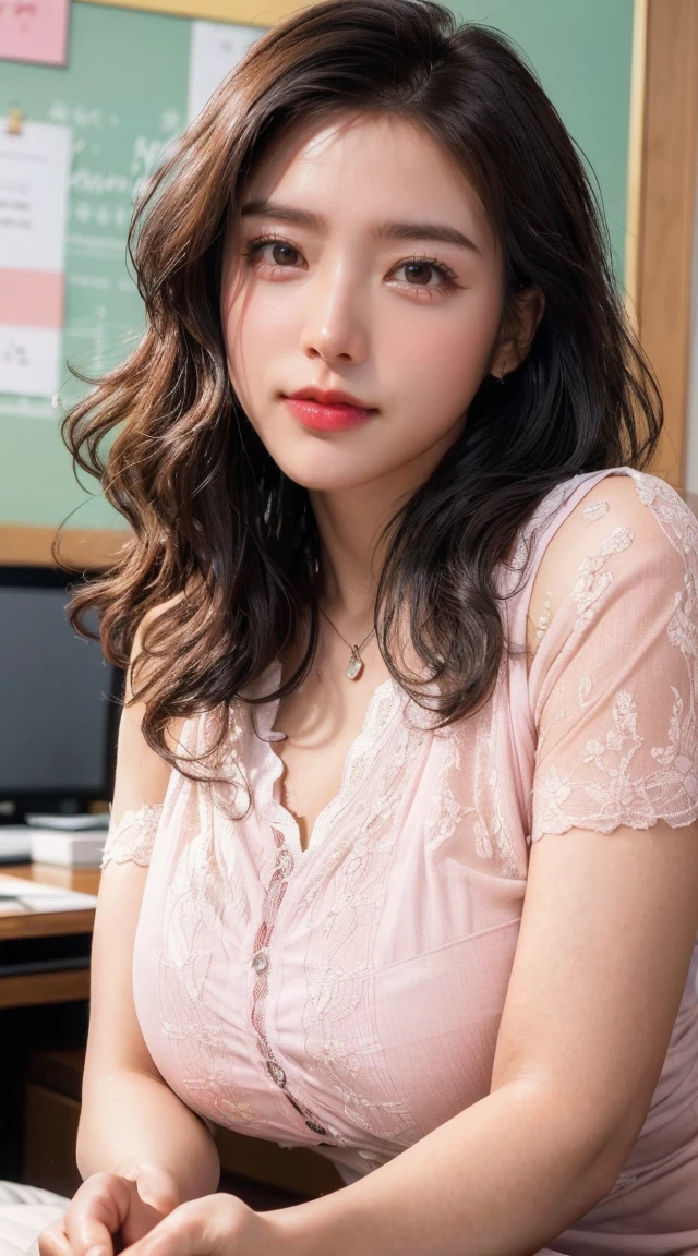 Korean Female Teacher,Stay in a hotel,(Lying on one's back on the bed:1.5),(Man lifting leg、Put it on your shoulder:1.5),(Being touched by a man:1.3),(A man's groin is caressed)
(((masterpiece))), ((Highest quality)), ((Intricate details)), ((Surreal Realism)), Ridiculous Resolutions, Mature Woman, Mature Woman, See through, Very detailed, Awareness-raising, 1. Mature Woman, ((Large Breasts)), (Pink areola),Perfect hands, Detailed fingers, Beautiful attention to detail,Wavy Curly Hair,Brown-eyed, Name tag, chief executive officer(CEO), (Teacher's uniform:1.2), Translucent white shirt,get wet,(Unbuttoned shirt,No bra,Breasts leaking out of clothes),Black Pencil Skirt, (black tights:1.1), Camel Toe,耳Nipple Ring, Detailed Background, bedroom, Perfect Eyes, Captivating eyes,Tilt your hips,Red face,(Sobbing:1.2),Confused Eyes