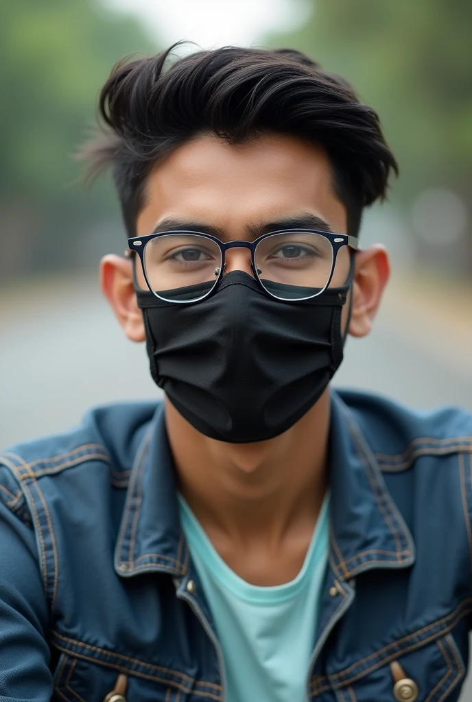 Ek aisa ladka jiski age 21 year ho rang gora chehre pe black mask normal hair body na jada mota na jada patla aur wah indian ho aur uska photo apeche bike sath aaye baithe huwe bike 200cc ka hona chahiye ankho PE transhfirent chasma hona chahiye