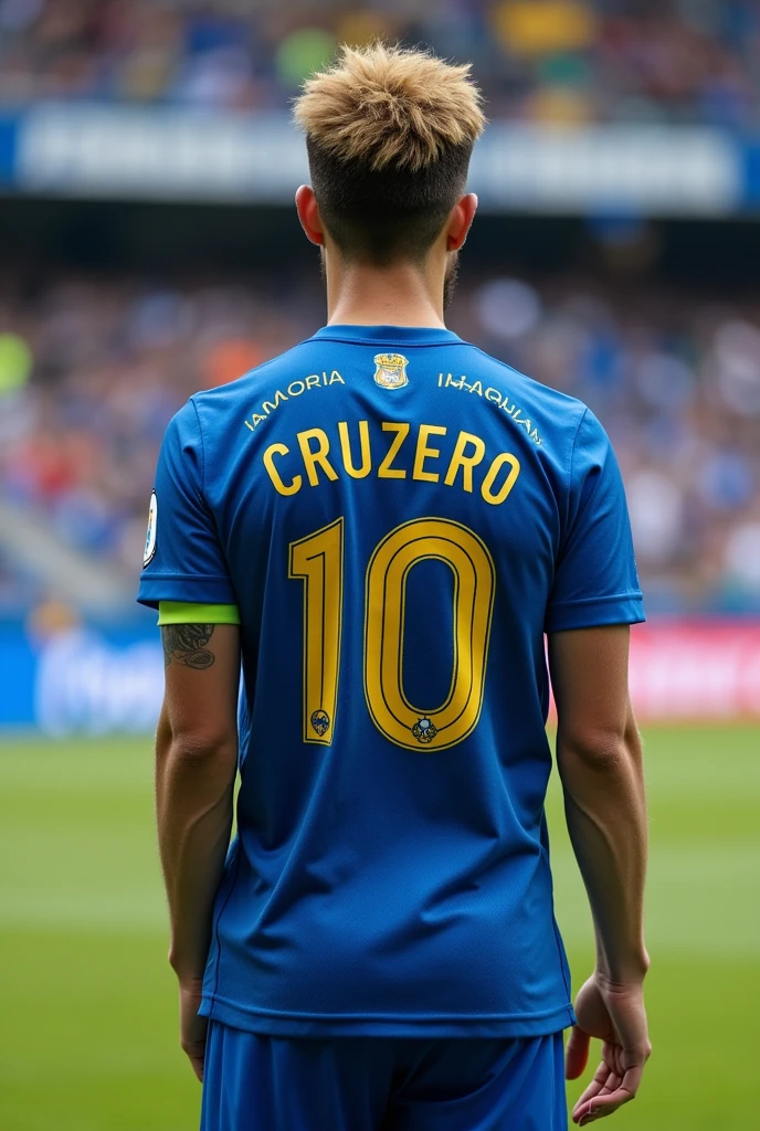 blonde shirt of the Cruzeiro sports club team