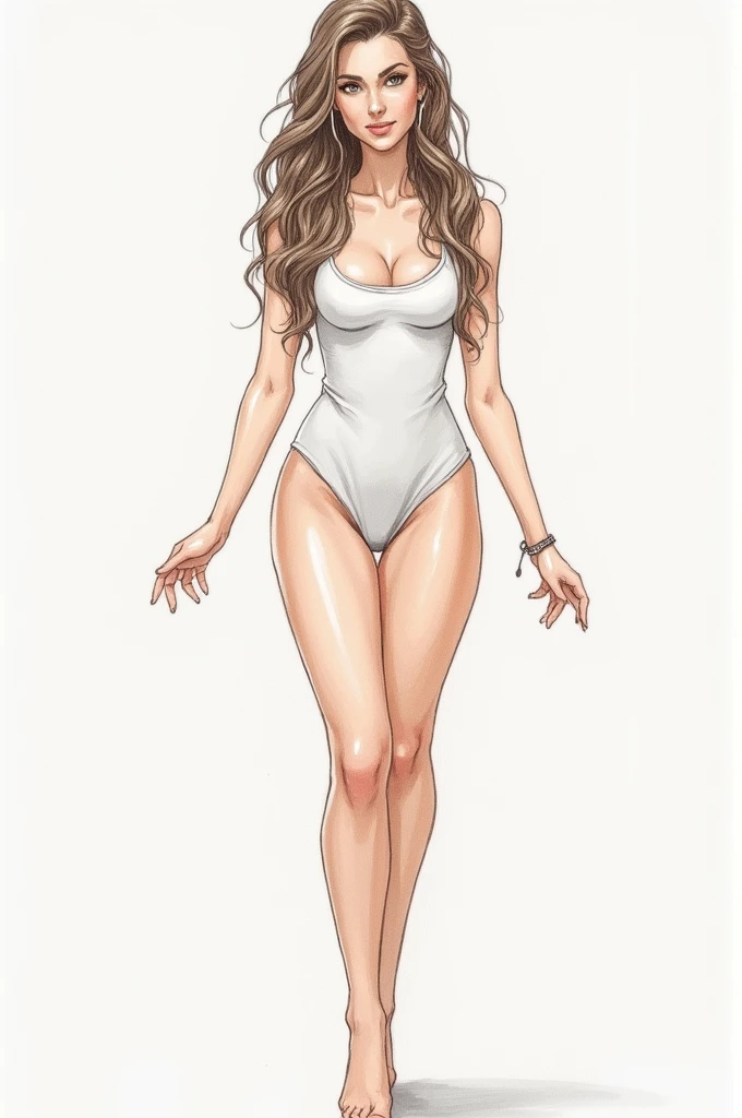Draw a girl with her legs open