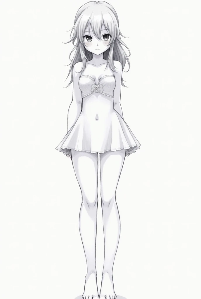 Draw a girl with her legs open