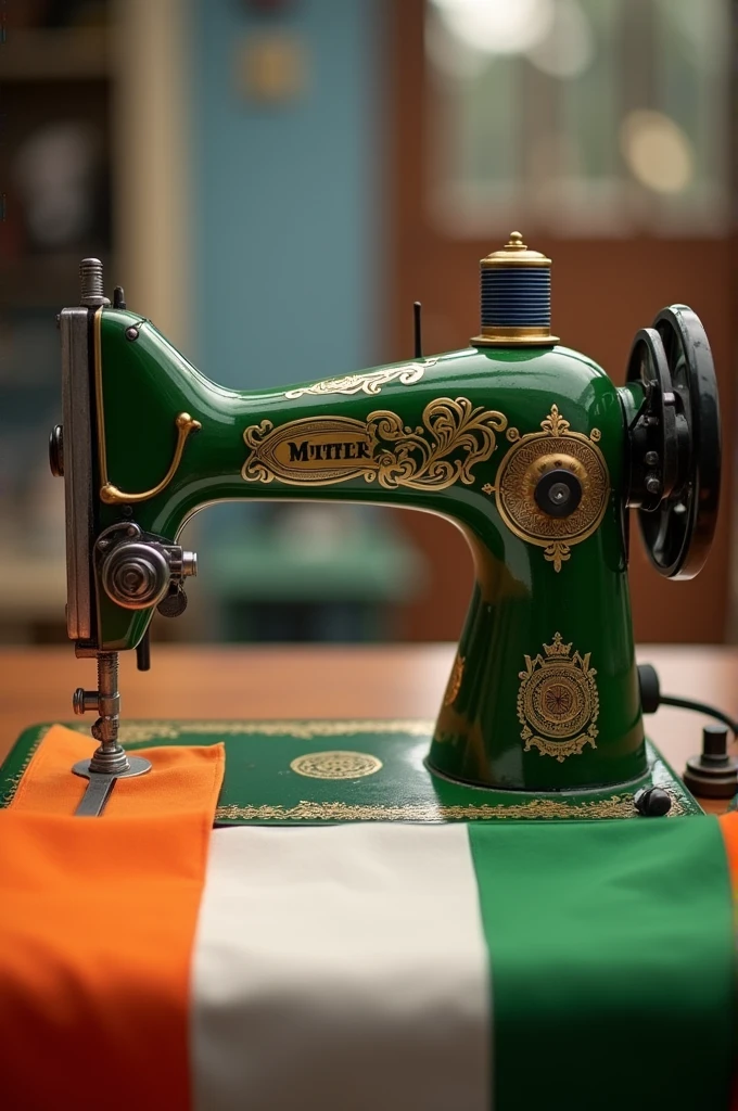 Indian flag colour sewing machine
