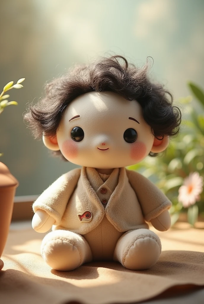 debussy plush toy with hair