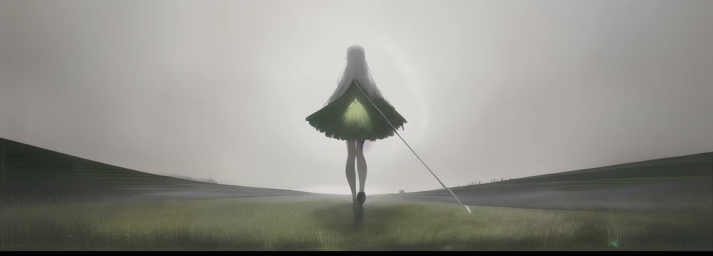 D-art style, @18dart3, javelin, 1 girl, standing alone, ((((((!!, ??)))))), (((Portrait photo))), White hair, Eyes red, Kale, Kale, niplles, walking through a grassy swamp, Moonlit sky, big-ass