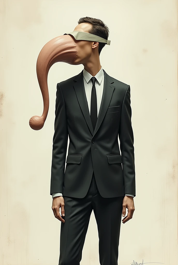 Suit man penis blind