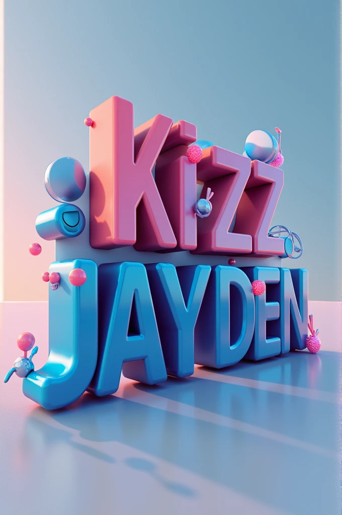 create a 3d logo of Kizz Jayden