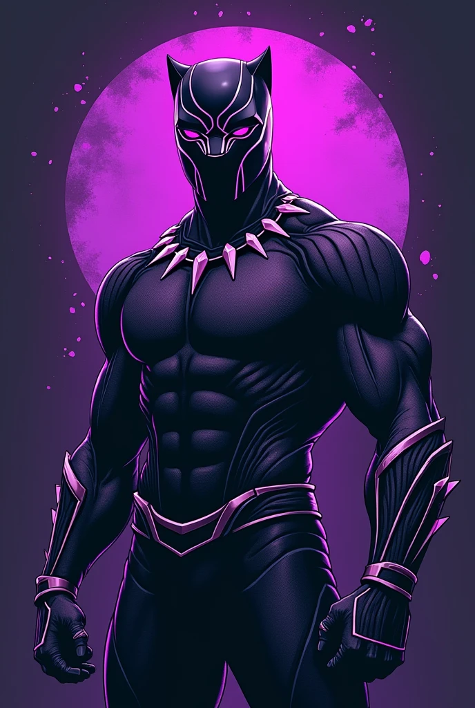 Create a Black Panther T-Shirt with Purple Details