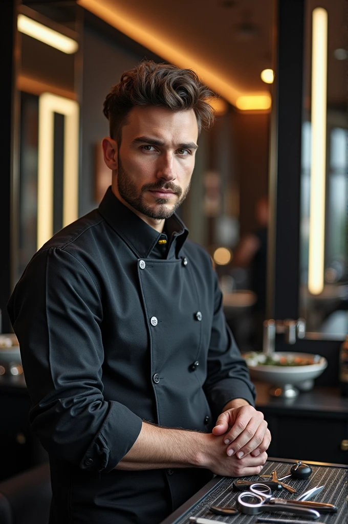 An advertisement for a professional barbering course