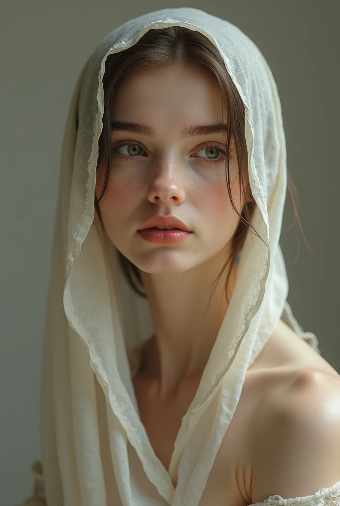 girl in a headscarf , naked 