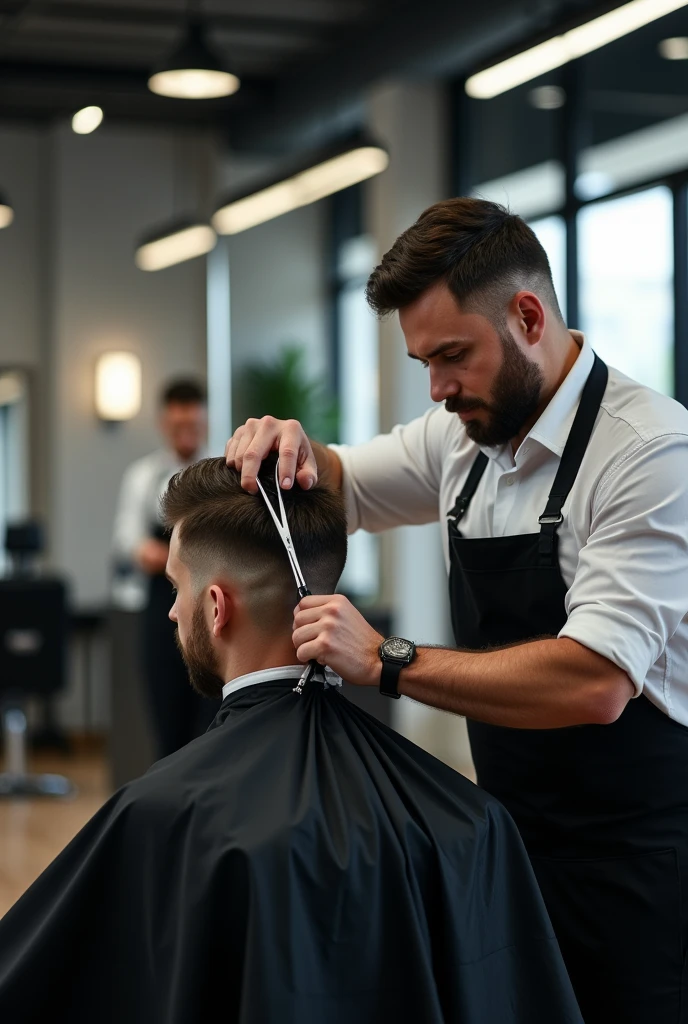A promotional image that says: professional barbering course