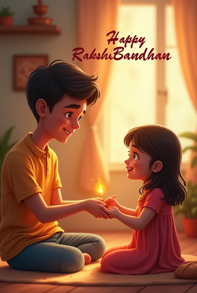 A brother wishing happy rakshabandhan to sister
Happy rakshabandhan have to be in bold handwriting