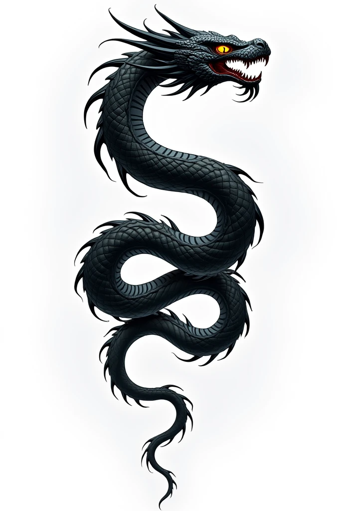 black serpent coat of arms with white background