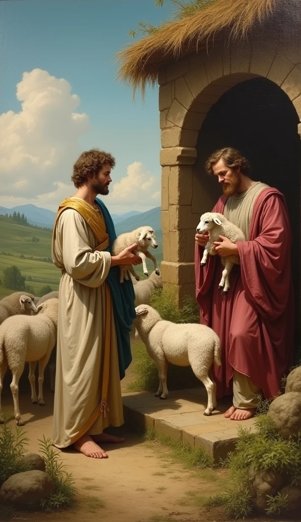 Abel offers the best of his flock to the altar.