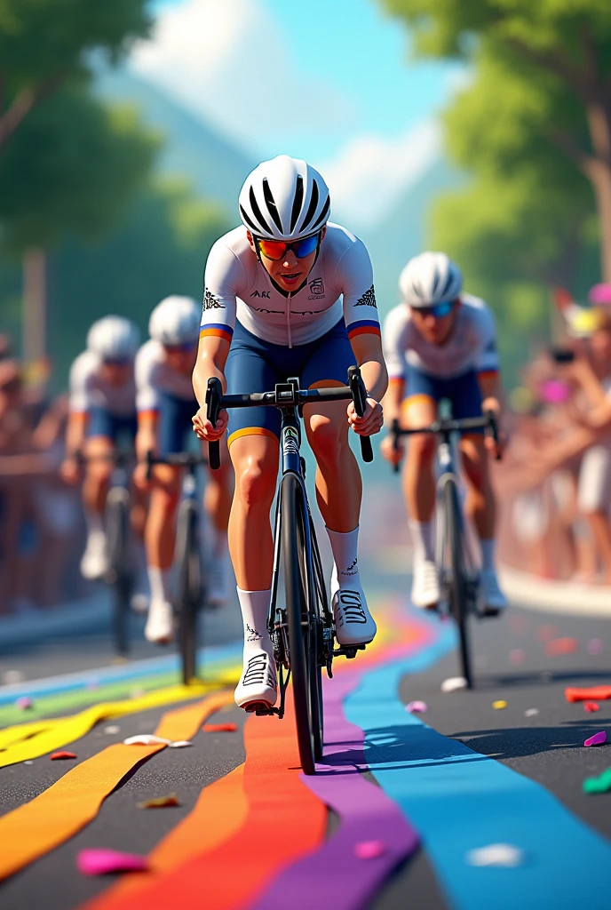 Bicycle ribbon race