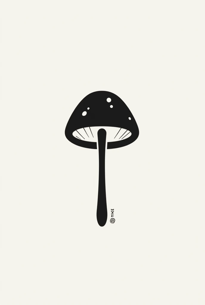 Logo for a clothing brand, that has a mushroom and the brand name is feedmassive black and white colors