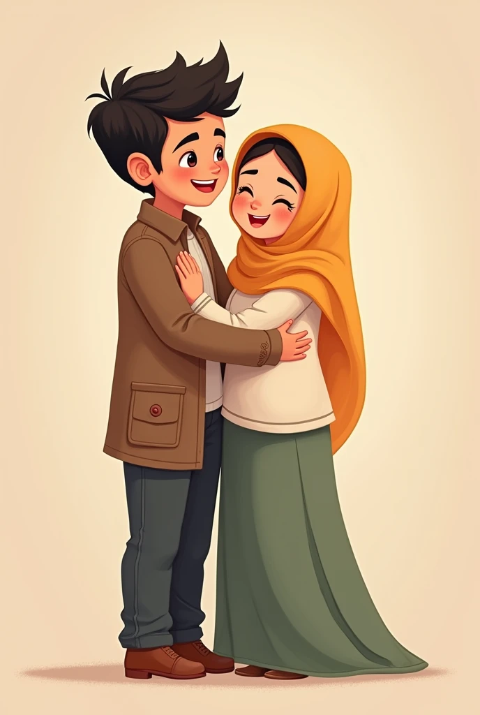 Muslim boy and girl couple cartoon images
Boy name ameen girl name hafsa