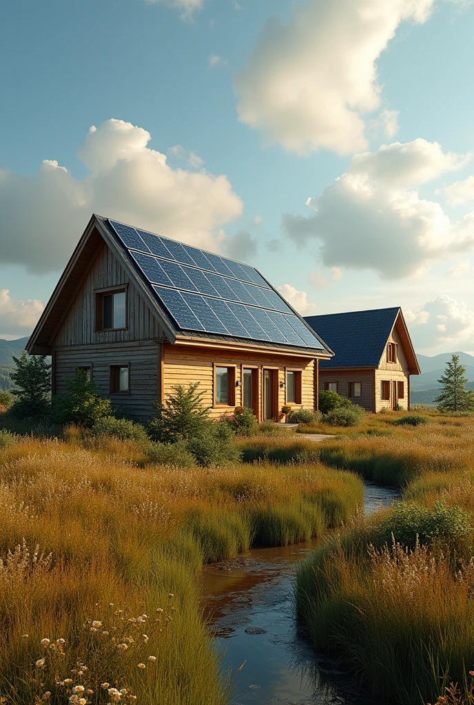 a civilization where houses use renewable solar energy