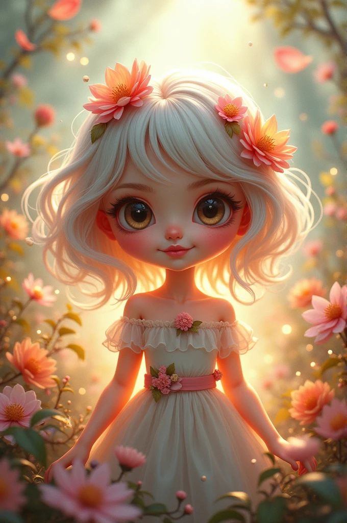 Pink cute fantasy girl