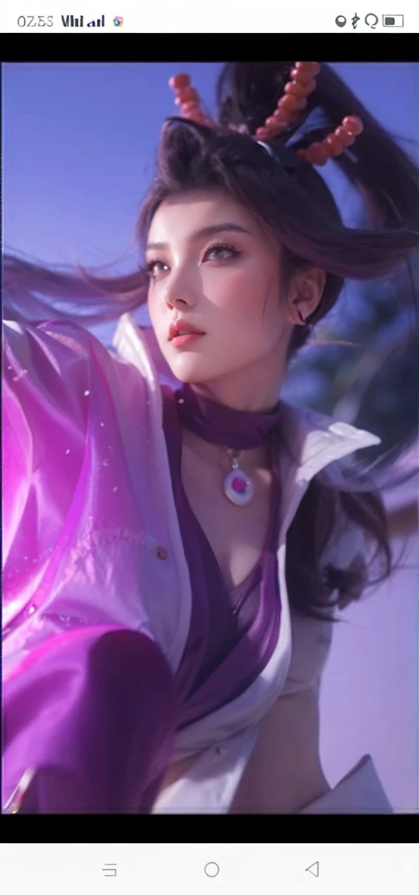 young woman pale skin, long bubblegum pink hair, pink eyebrows, big jade green eyes, buttoned nose, peach lips, small breasts, wide forehead, kimono of flowers and butterflies, Sakura Haruno, realist, 3D