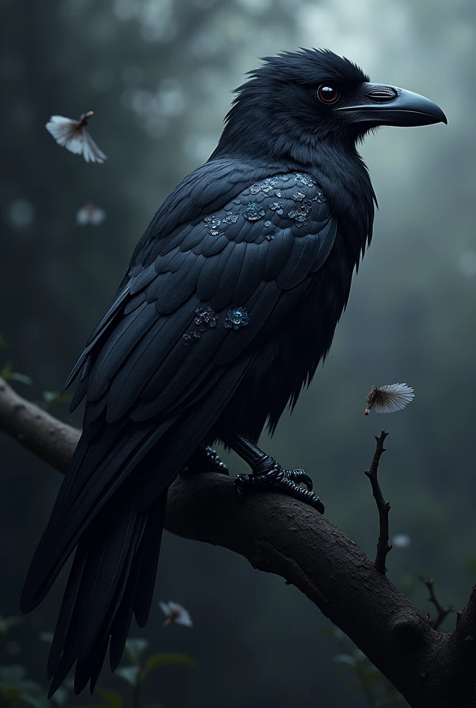 Create the surname "carreon" where the letters are in the style of crow plumage