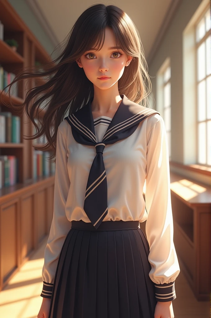 Woman in school uniform 