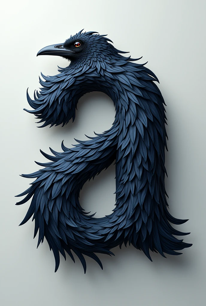CreA lA letrA "A" minusculA estilo plumAje de cuervo