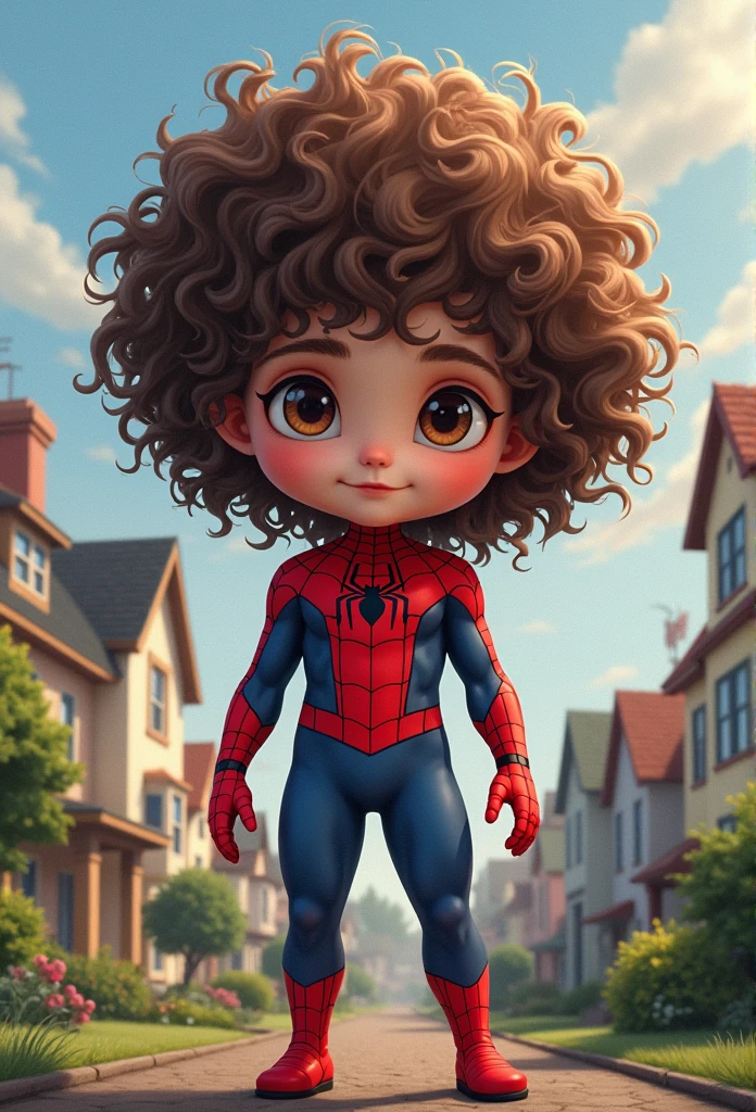 spiderman over the white house 8k ::n_style drawing, Low-quality imperfection, dollface, playset, アニメ, brown curly man