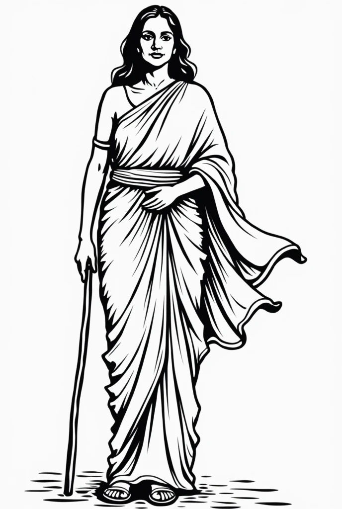 During Swadeshi campaign their activities were limited to boycott of foreign clothand picketing of liquor shops. A nationalistic cult around Bharat Mata (mother India) started to emerge which further necessitated the role of women.Her image in 50's pop art sketch outline with black and white background only