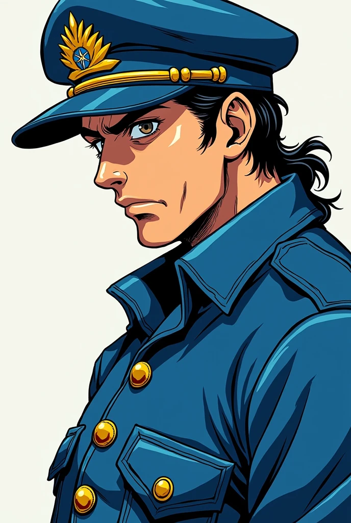 Anime character wearing a blue jacket, Joseph Joestar, jotaro kujo, Jojo anime style, jotaro, Becoming a JoJo character, In Jojo\The Bizarre Adventure of, Ninja scroll anime style, an angry muscular army general, Kentaro Miura's Manga Art Style, JJBA, Joe Biden as a JoJo character, striking manga artstyle,Dwayne Johnson style,((Defective Japan))
Japanese student cap,((Japanese Banchou)),((Gaze to the upper left)),(((Japanese))),((Showa era villains)),((Profile view, forward))
Getter Robo,Nagare Ryoma,Upper body naked,((Gofu Nagai)),Villain face