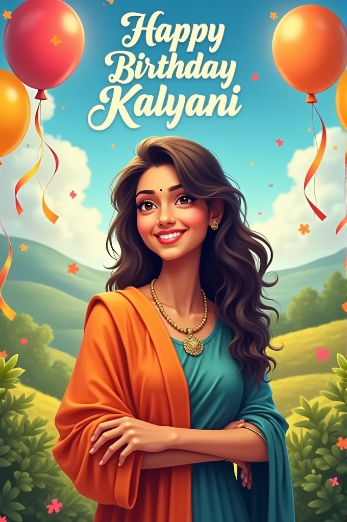 Landscape Mode Happy 50th Birthday Kalyani in text