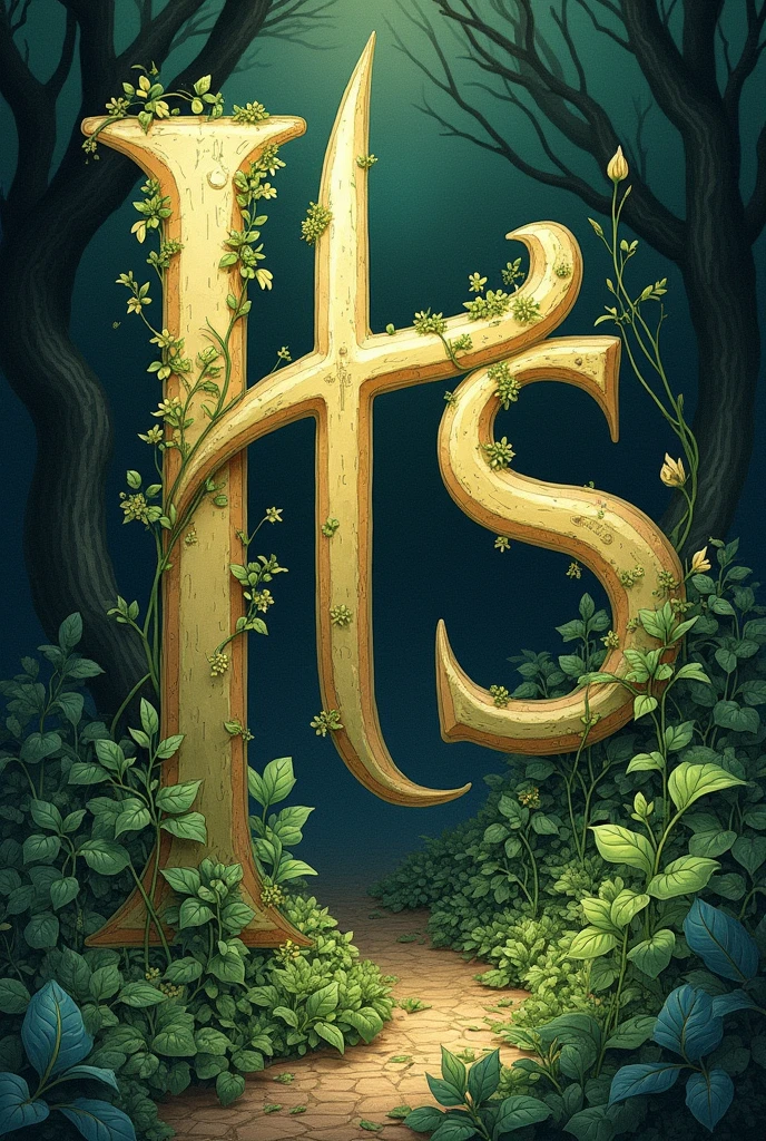 A letra "It is" in capital letters, with acute accent, drawn nature 
