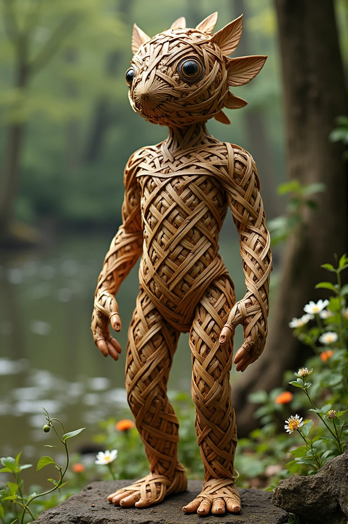 Man made of basket