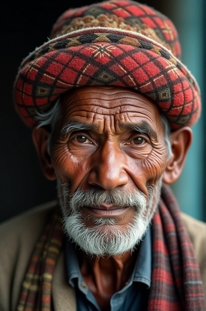 Nepali Oldman Dhaka topi