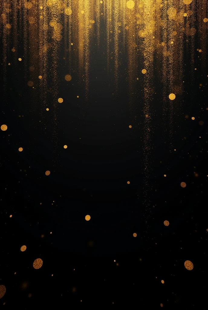 Black background image with gold spots, spots around the whole image