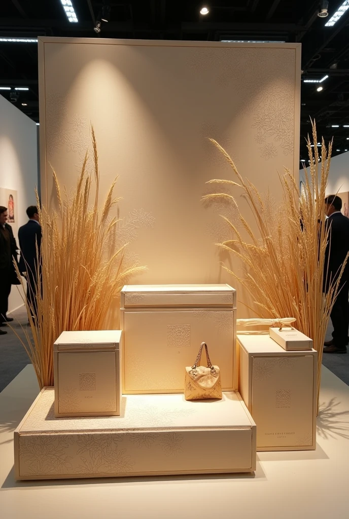 Rice straw packaging in participation in trade shows.