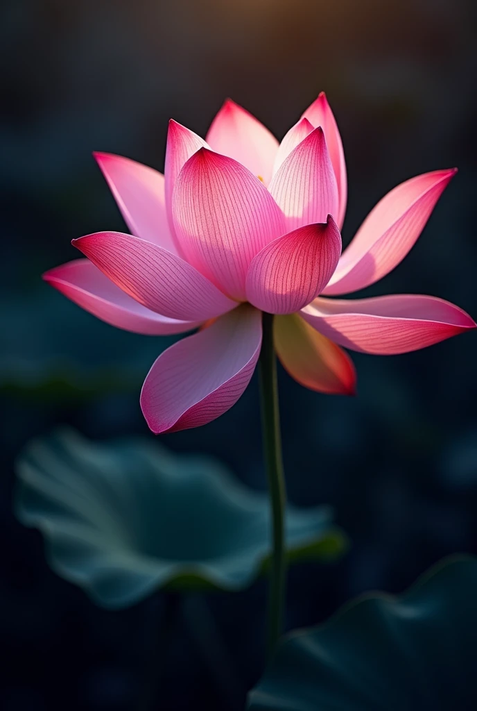 I need a background that highlights the colors, with petals of a lotus flower, the petals falling from the flower and that are highlighted in black.