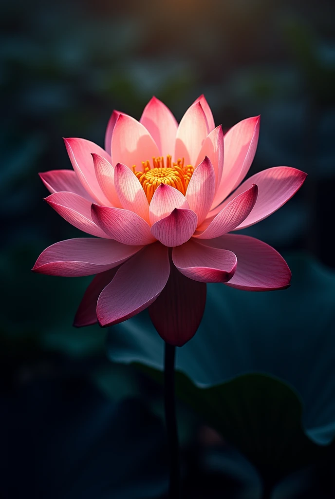 I need a background that highlights the colors, with petals of a lotus flower, the petals falling from the flower and that are highlighted in black.