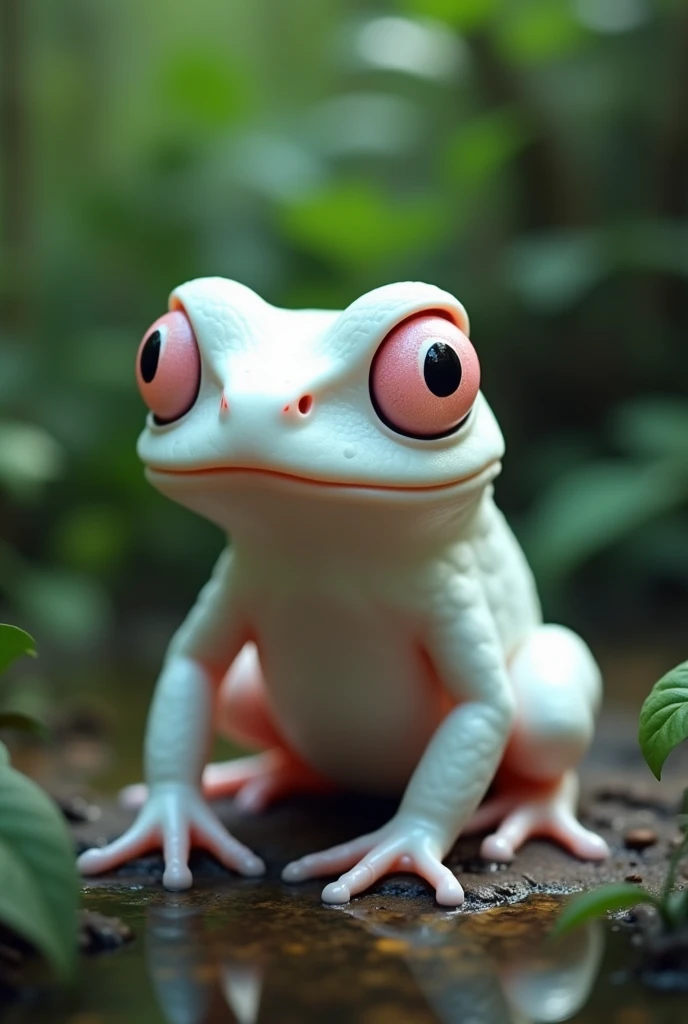 Albino toad