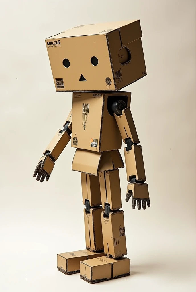 Sketch in human form made of cardboard