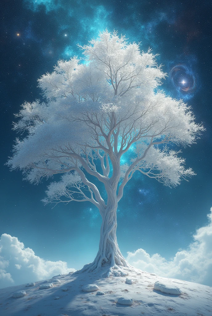 Albino tree with galaxy