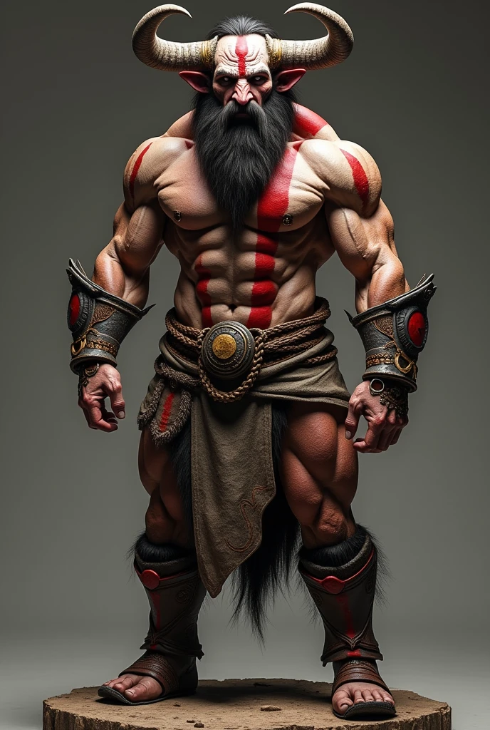 make a minotaur, with an appearance based on Kratos